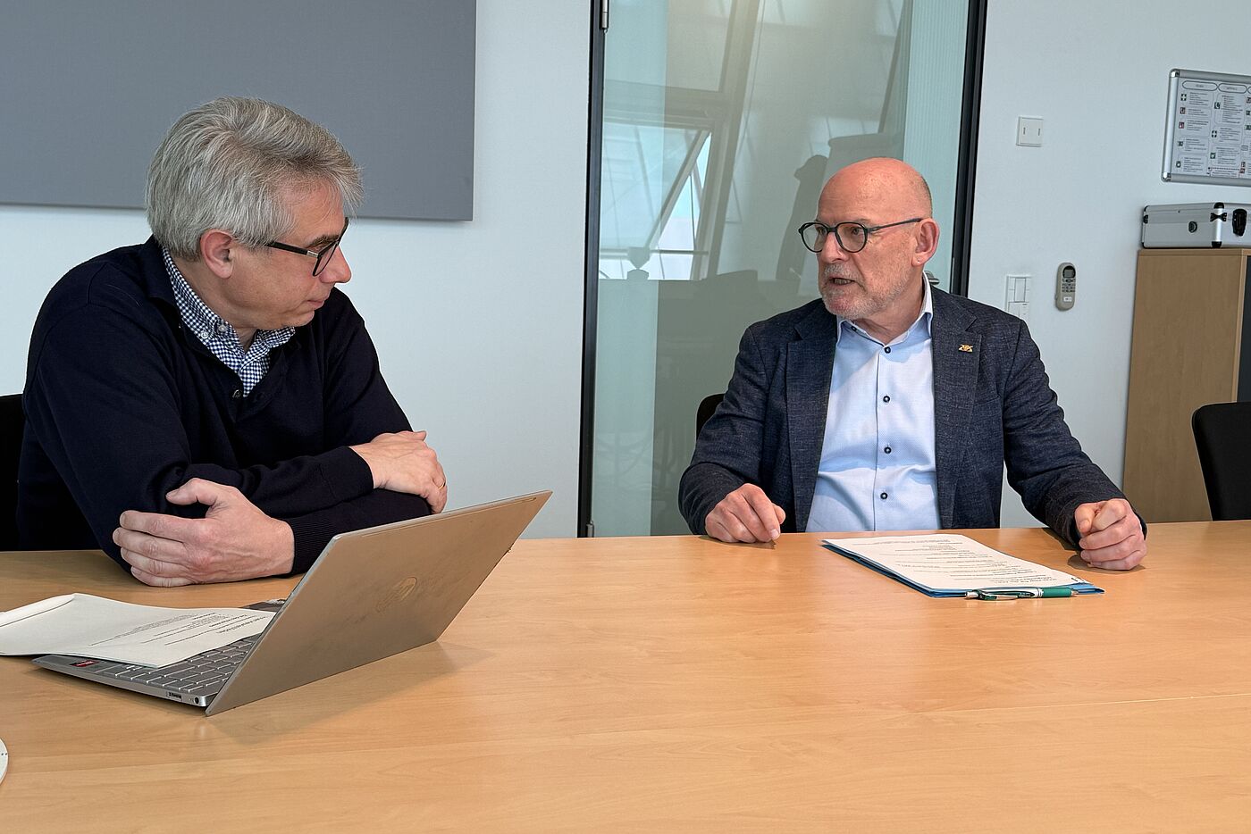 IMG_3 Im Gespräch: Verkehrsminister Winfried Hermann und ADFC-Landesvorsitzender Matthias Zimmermann